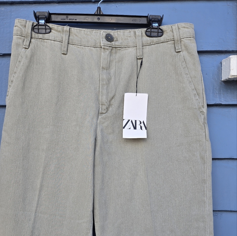 Zara Straight Jeans Men's Colod Khaki Size L - Picture 9 of 15